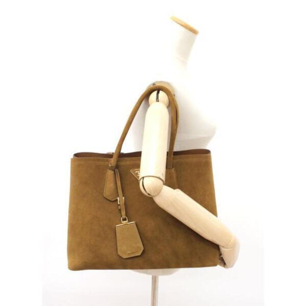 Prada Suede Shoulder Bag Brown Handbag - Picture 7 of 7